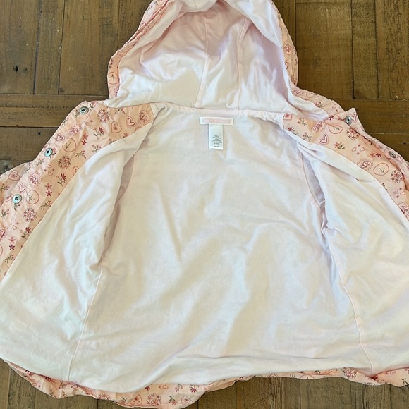 Janie and jack 2006 jacket floral heart hooded windbreaker - Picture 5 of 9